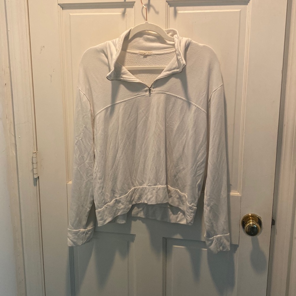 Copper Key White Long Sleeve Crop Top